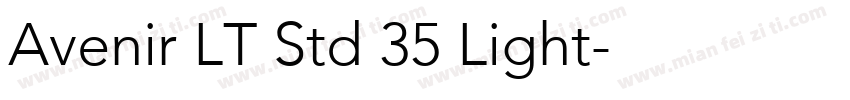 Avenir LT Std 35 Light字体转换